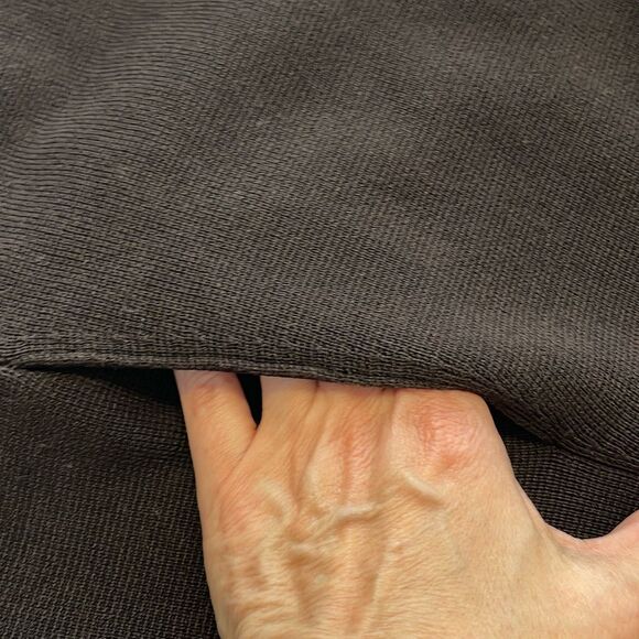Eileen Fisher Womens Long Textured Silk Cotton Knit Cardigan Chocolate Medium - Picture 5 of 9